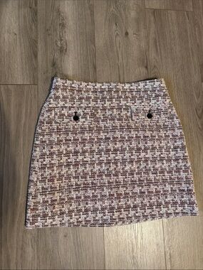 Loft Outlet Classic Tweed Mini Skirt - Pink & Cream
